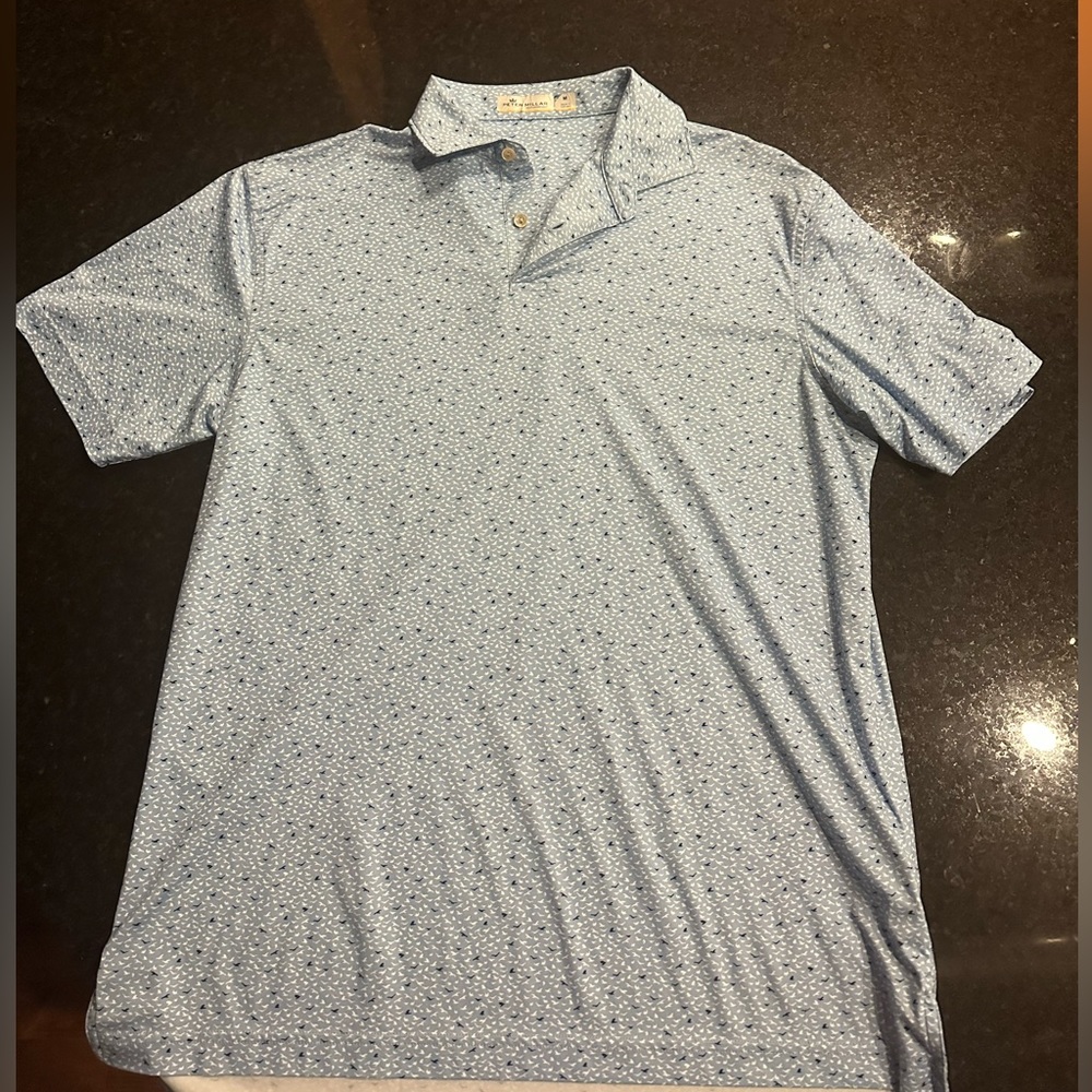 Light Blue Peter Millar golf polo